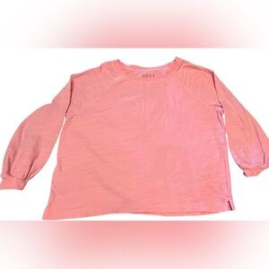 LOFT womens Pink Long-Sleeve Top